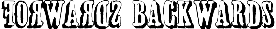 Forwards Backwards Font preview