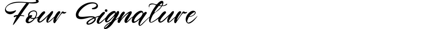 Four Signature Font preview