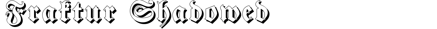 Fraktur Shadowed Font preview