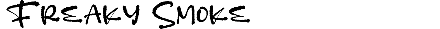 Freaky Smoke Font preview