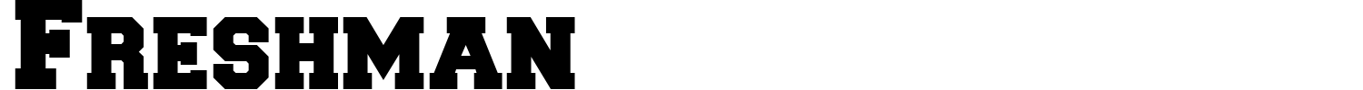 Freshman Font preview