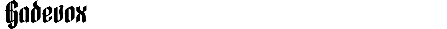 Gadevox Font preview