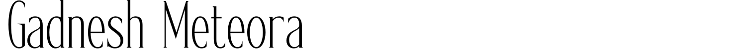 Gadnesh Meteora Font preview