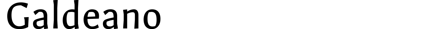 Galdeano Font preview