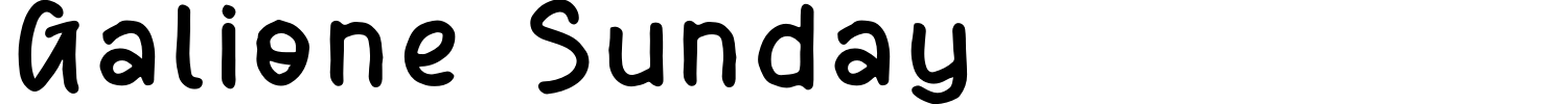 Galione Sunday Font preview