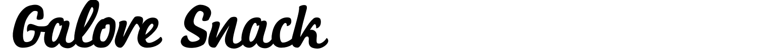 Galore Snack Font preview