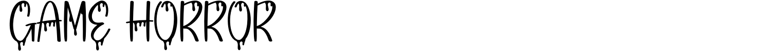 Game Horror Font preview