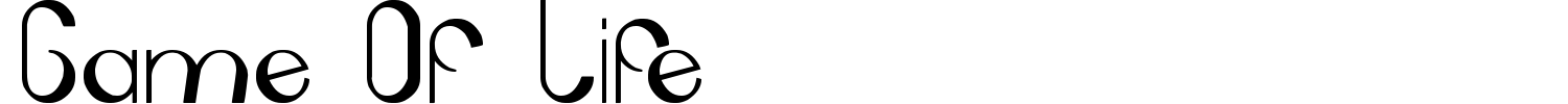 Game Of Life Font preview