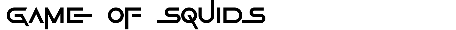 Game Of Squids Font preview