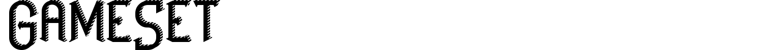 GameSet Font preview