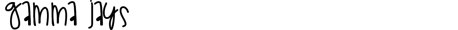 Gamma Jays Font preview