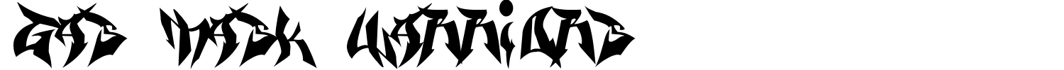 Gas Mask Warriors Font preview
