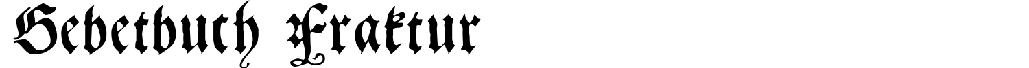 Gebetbuch Fraktur Font preview