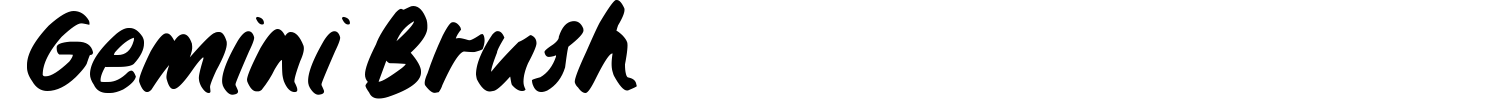 Gemini Brush Font preview