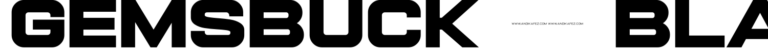 Gemsbuck 01 Black Font preview