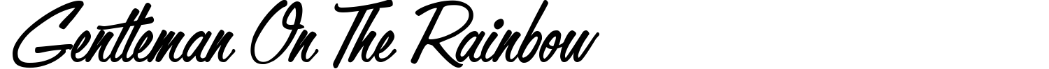 Gentleman On The Rainbow Font preview
