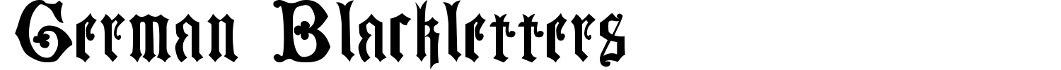 German Blackletters Font preview