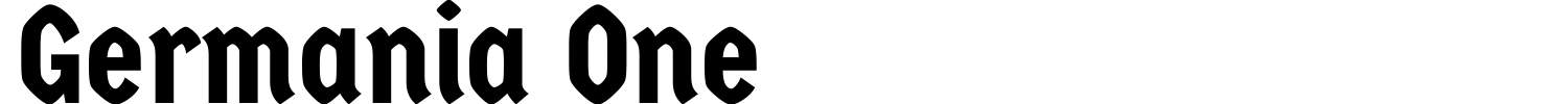 Germania One Font preview