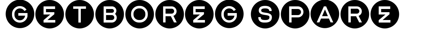 Getboreg Spare Font preview