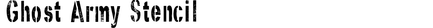 Ghost Army Stencil Font preview