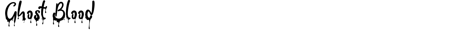 Ghost Blood Font preview