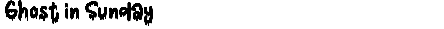 Ghost In Sunday Font preview
