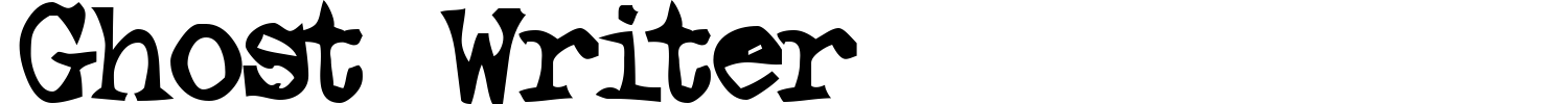 Ghost Writer Font preview