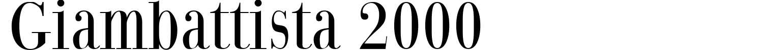 Giambattista 2000 Font preview