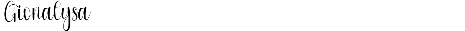 Gionalysa Font preview