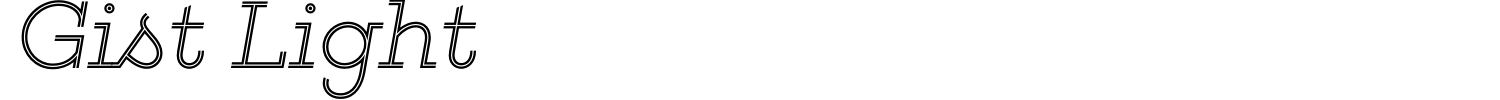 Gist Light Font preview