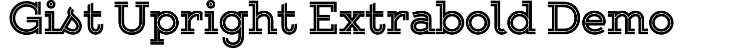 Gist Upright Extrabold Demo Font preview