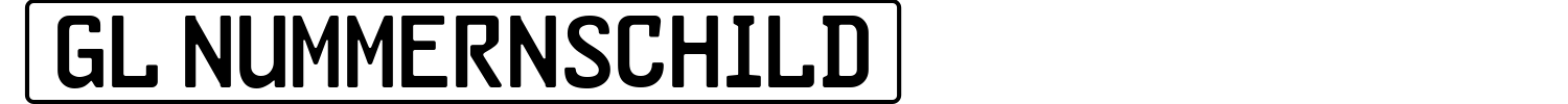 GL Nummernschild Font preview