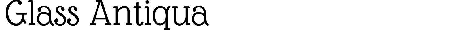 Glass Antiqua Font preview