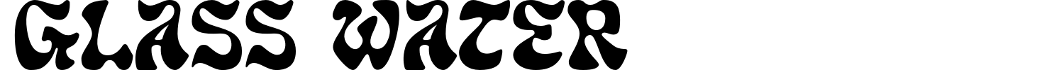 Glass Water Font preview