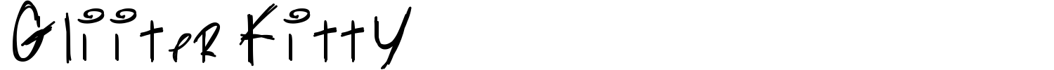 Gliiter Kitty Font preview