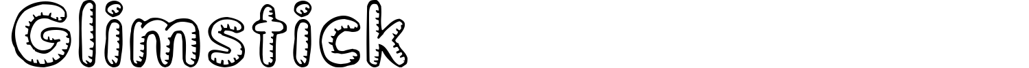 Glimstick Font preview