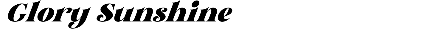 Glory Sunshine Font preview