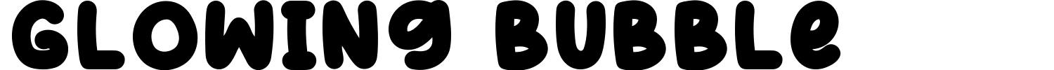 Glowing Bubble Font preview