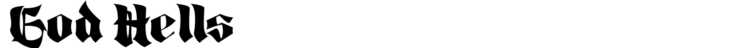 God Hells Font preview