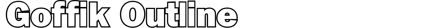 Goffik Outline Font preview