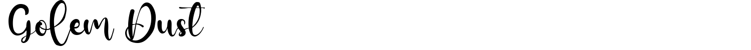 Golem Dust Font preview
