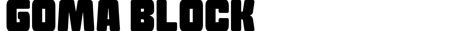 Goma Block Font preview