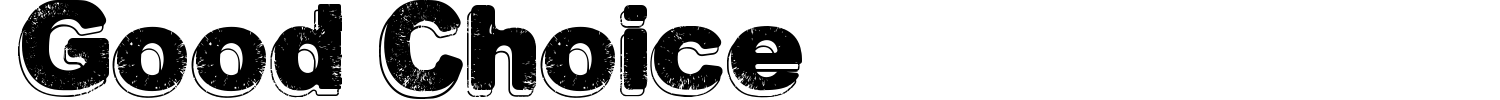 Good Choice Font preview