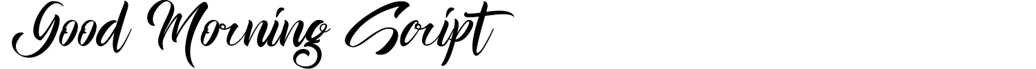 Good Morning Script Font preview