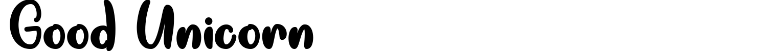 Good Unicorn Font preview