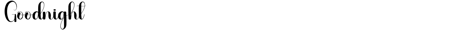 Goodnight Font preview