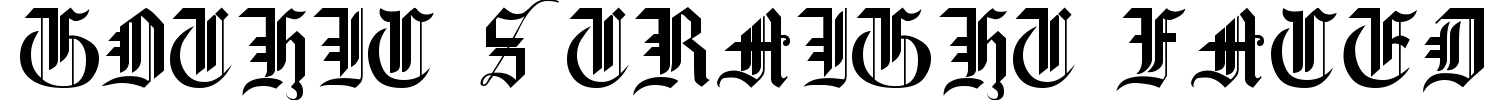 Gothic Straight Faced Font preview