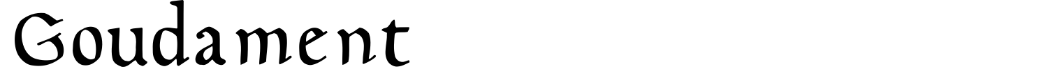 Goudament Font preview