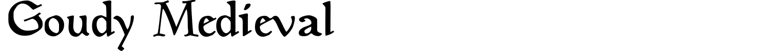 Goudy Medieval Font preview