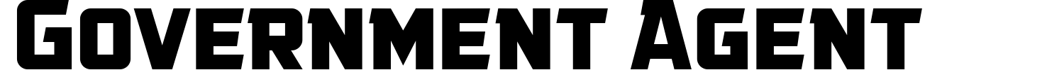 Government Agent Font preview